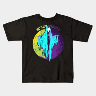 Scary Nights Horror Design Kids T-Shirt